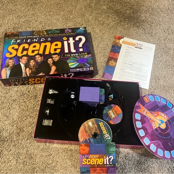 Mattel Scene It? Friends DVD Game - Purple and Yellow - Picture 2 of 4